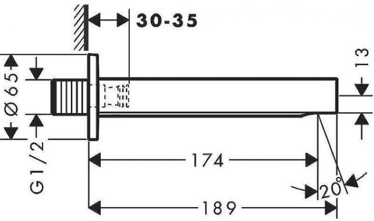Излив для смесителя Hansgrohe Finoris 76410000 Хром