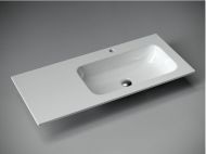 Раковина накладная CERAMICANOVA Grace прямоугольная, чаша справа, с отверстием под смеситель, цвет белый CN7015