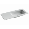 Раковина накладная CERAMICANOVA Grace прямоугольная, чаша справа, с отверстием под смеситель, цвет белый CN7015