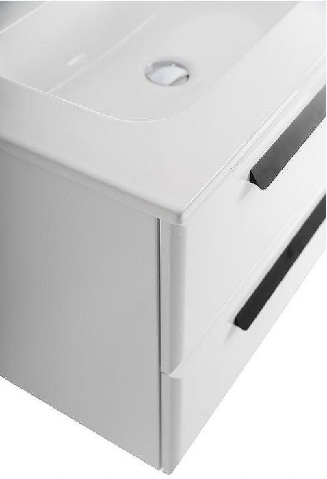 Тумба под раковину Cezares Eco-Cer-N 100 L ECO-CER-N-1000-2C-1A-SO-BL-L подвесная Bianco Lucido без ручек