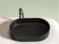 Умывальник CERAMICANOVA Element чаша накладная овальная (цвет Чёрный Матовый) CN6048MB