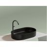 Умывальник CERAMICANOVA Element чаша накладная овальная (цвет Чёрный Матовый) CN6048MB