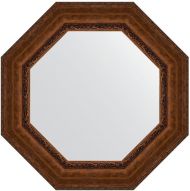 Зеркало Evoform Octagon 77х77 BY 7395 в багетной раме - Состаренная бронза с орнаментом 120