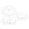 Ванна из искусственного камня Abber Stein 180x130 AS9608 без гидромассажа