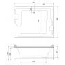 Боковая панель для акриловой ванны, левосторонняя CEZARES PLANE DUO 1450x630