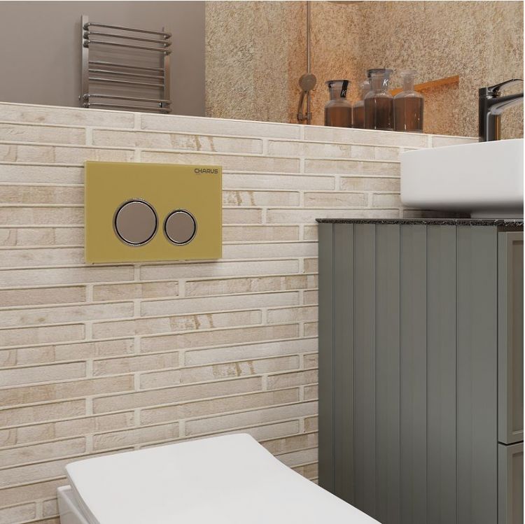 Клавиша смыва Charus Bagliore FP.330.YELLOW.10 цвет Желтое стекло