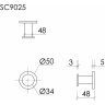 Крючок SANCOS Base, брашированное золото, PVD покрытие, SC9025BG