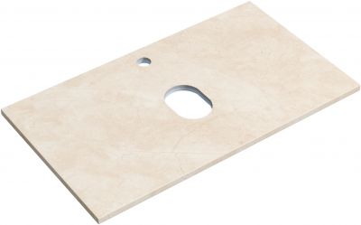 Столешница для ванной комнаты SANCOS 800х460 с отверстием под смеситель, цвет kreman, артикул TT80A2X, TT80A2X