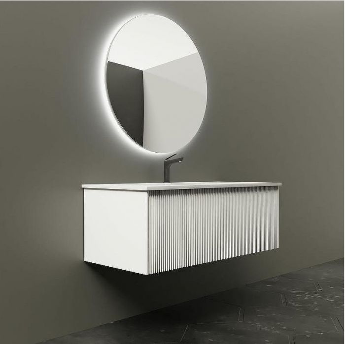 Тумба под раковину La Fenice Terra 100 FNC-01-TER-B-100 подвесная Белая матовая