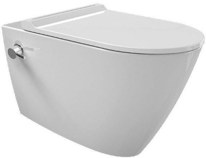 Унитаз биде beWash Alesta ALKA054H1VE0W5SZ0 подвесной Белый глянцевый с сиденьем Микролифт