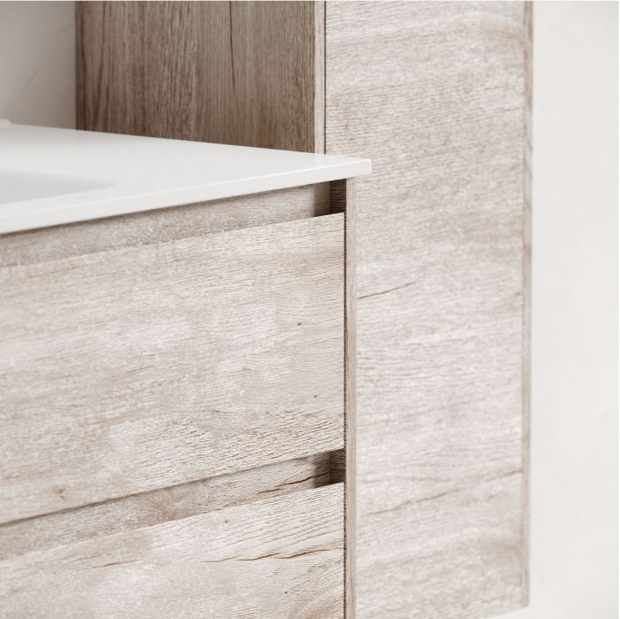 Тумба подвесная SANCOS под раковину Libra, дуб галифакс натуральный 1190х450х500 мм, LB120-2EG