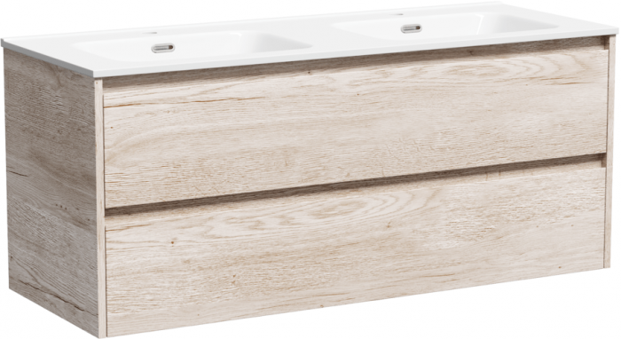 Тумба подвесная SANCOS под раковину Libra, дуб галифакс натуральный 1190х450х500 мм, LB120-2EG