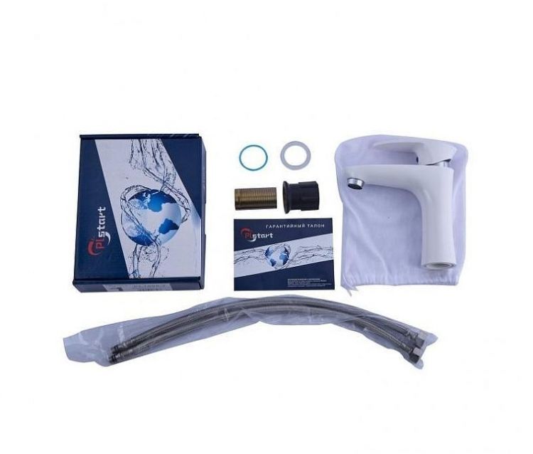 Смеситель для раковины Plstart PL1005-8 цвет Белый Смеситель для раковины Plstart PL1005-8 цвет Белый