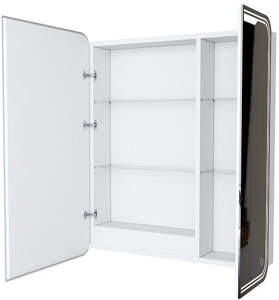 Зеркальный шкаф Mixline Виктория 70 R 547257 с подсветкой цвет Белый