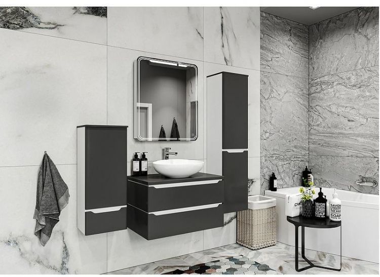 Зеркальный шкаф Mixline Виктория 70 R 547257 с подсветкой цвет Белый