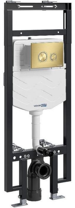 Инсталляция WasserKRAFT Dinkel 58TLT.010.ME.MG01 для унитаза с клавишей смыва Золото матовое