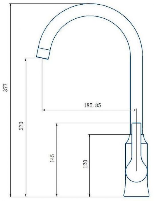 Смеситель для кухни Haiba HB70652-7 Черный матовый