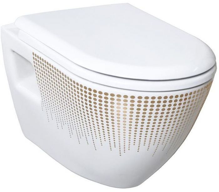 Унитаз биде Creavit Terra TP325-00CB00E-NA00 подвесной Белый с декором без сиденья