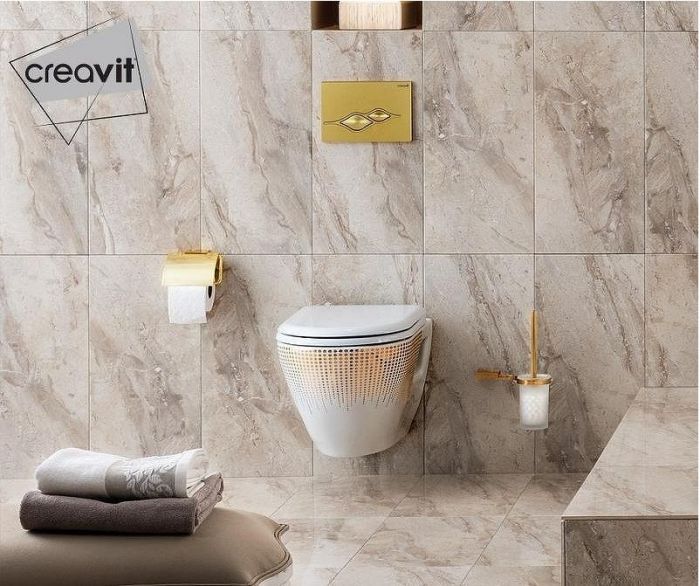 Унитаз биде Creavit Terra TP325-00CB00E-NA00 подвесной Белый с декором без сиденья