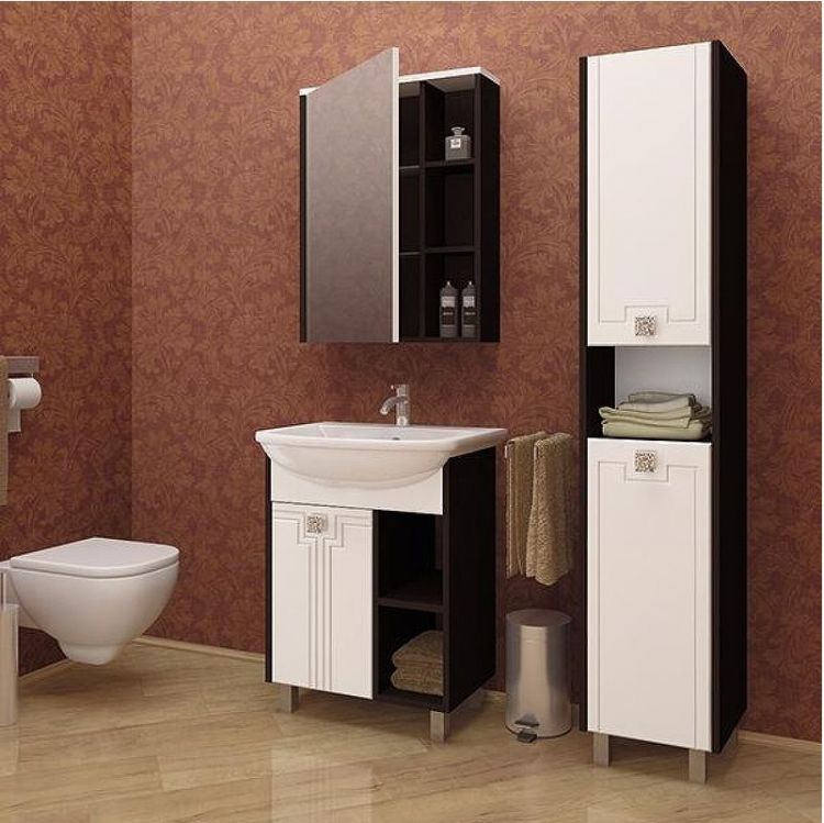 Шкаф пенал Mixline Боско 35 522470 Белый Венге