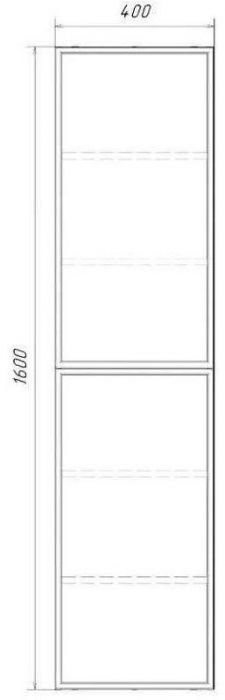 Шкаф пенал Comforty Мадрид 40 00-00017855 подвесной Серый шелк