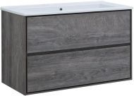 Тумба с раковиной Aquanet Милан 105 339972 подвесная цвет Дуб рошелье