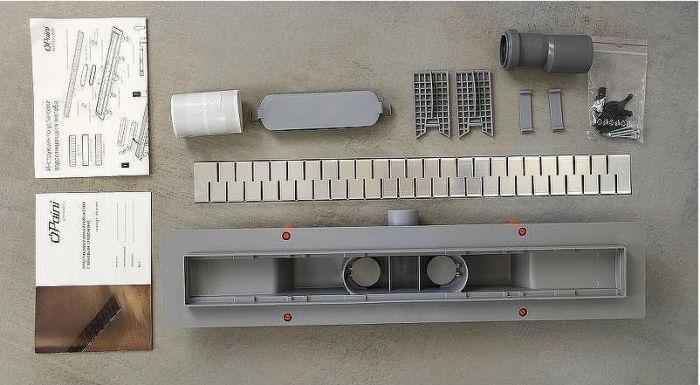 Душевой лоток Paini Medium 450 CH450M с решеткой Хром