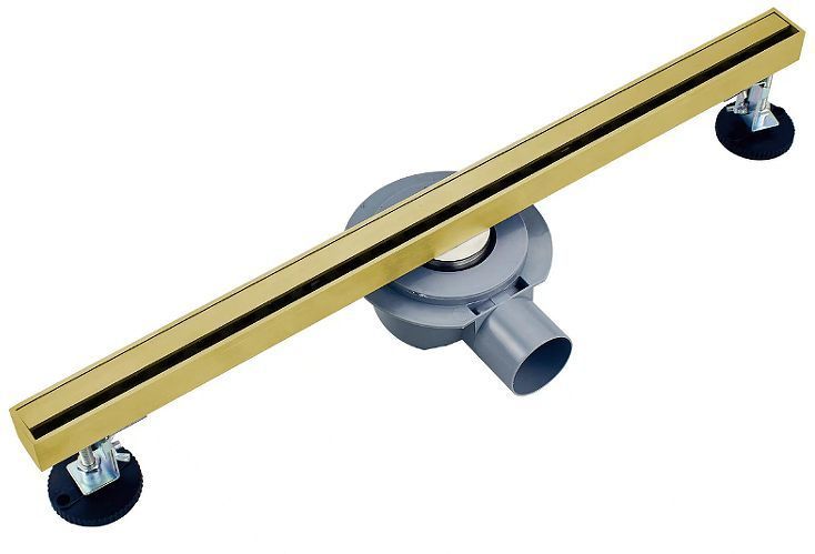 Душевой лоток Wonzon & Woghand 60 WW-65406M-BG с решеткой цвет Брашированное золото