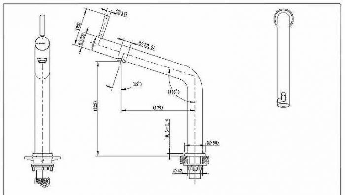 Смеситель для кухни Bravat Ozen F7354388CP-ENG Хром