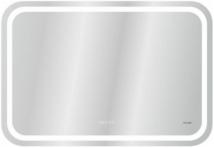 Зеркало Cersanit Led 050 Design Pro 80 KN-LU-LED050*80-p-Os с подсветкой с часами и подогревом