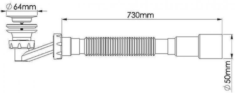 Сифон для душевого поддона Nova 1622 Хром