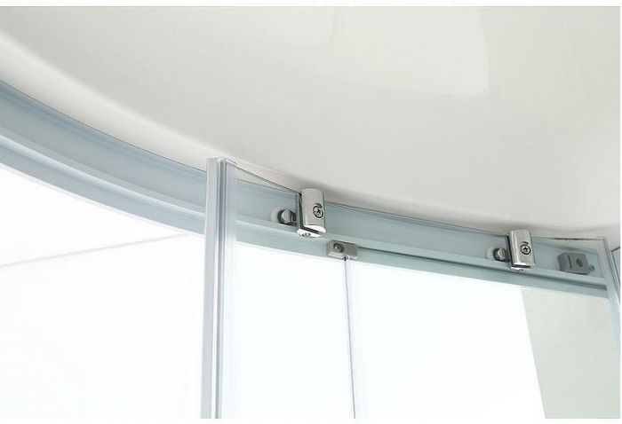 Душевая кабина Black&White Galaxy 80х80 8501800 профиль Серебристый хром задняя стенка Белая