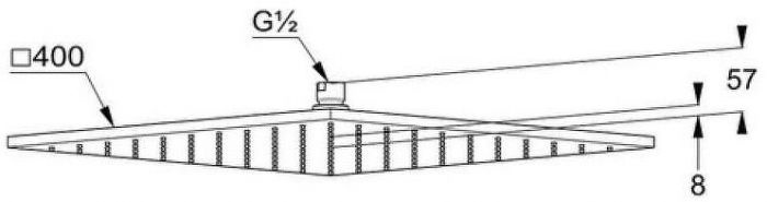Верхний душ Kludi A-Qa 6444091-00 Белый Хром