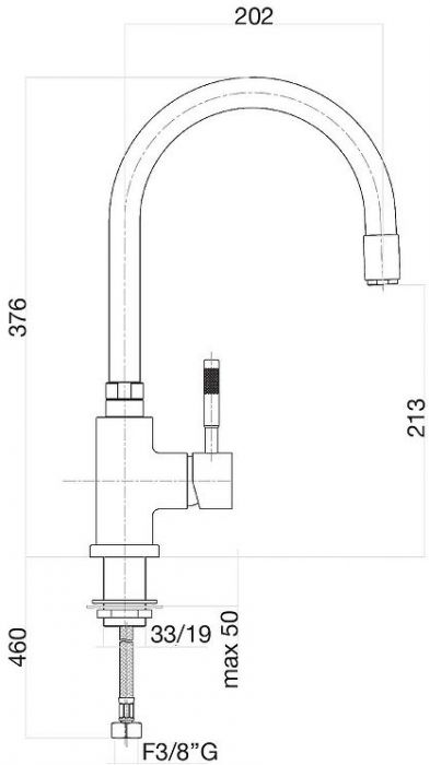 Смеситель для кухни Fiore Xenon 44NN5480 цвет Черный матовый