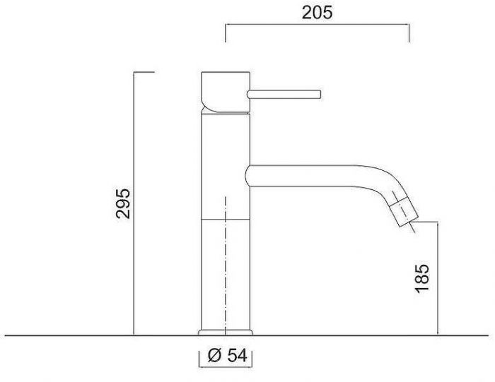 Смеситель для раковины Giulini Futuro F6539/SCNO Черный матовый