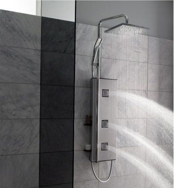 Душевая панель Jacob Delafon Watertile tower E3872-185 с гидромассажем с термостатом цвет Хром