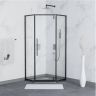 Душевой уголок RGW Stilvoll SV-81-B 80x80 профиль Черный стекло прозрачное