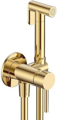 Гигиенический душ со смесителем AQUAme Siena AQM6217GG Золото глянцевое