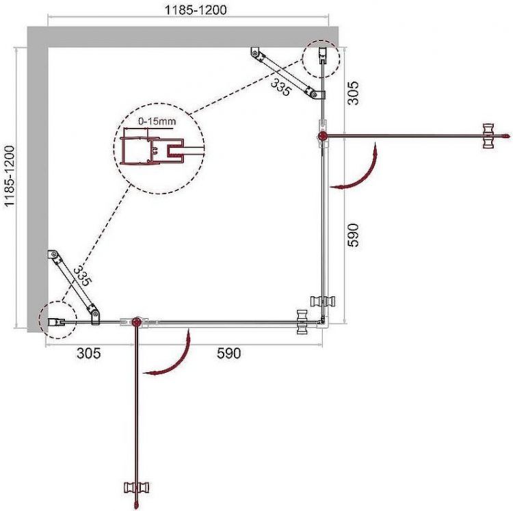 Душевой уголок BelBagno Etna 120х120 ETNA-A-22-120-C-Cr профиль Хром стекло прозрачное Душевой уголок BelBagno Etna 120х120 ETNA-A-22-120-C-Cr профиль Хром стекло прозрачное