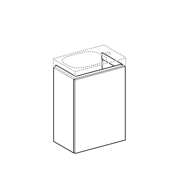 Тумба под раковину Geberit Acanto, 40x25, лавовый [500.607.JK.2]