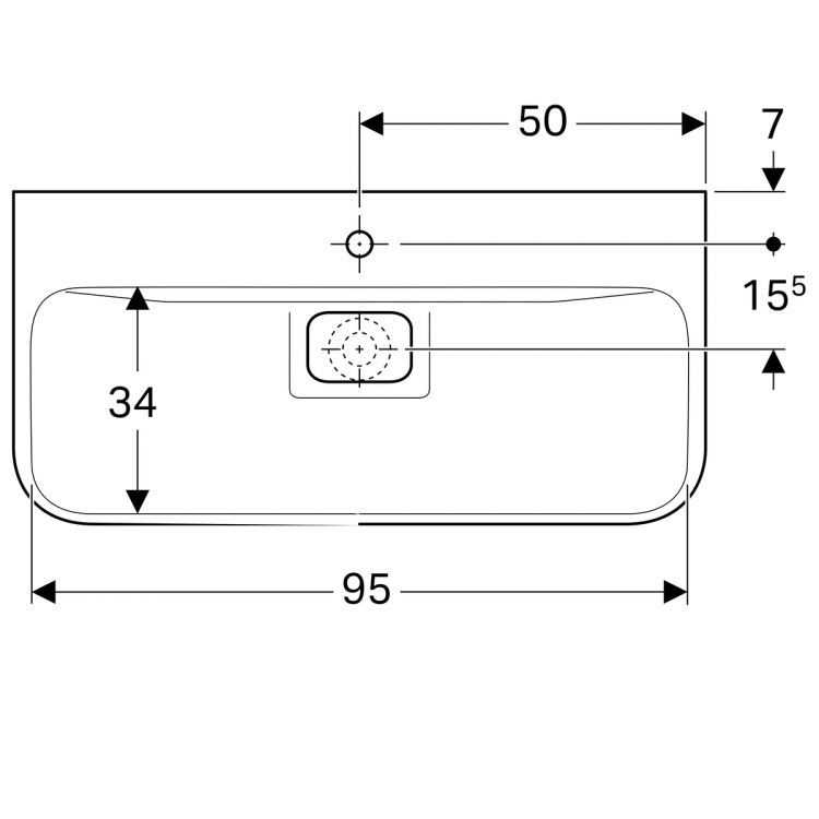 Раковина Geberit myDay 1000x480 мм [125400600]