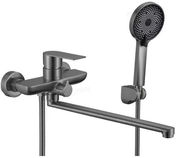 Смеситель для ванны Fmark FS8824Q универсальный цвет Графит