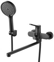 Смеситель для ванны Shevanik S43H S4322H универсальный цвет Черный