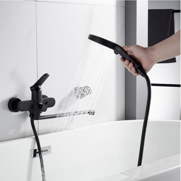 Смеситель для ванны Shevanik S43H S4322H универсальный цвет Черный