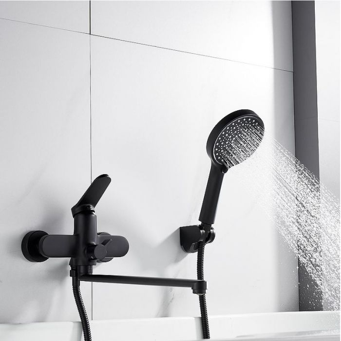 Смеситель для ванны Shevanik S43H S4322H универсальный цвет Черный