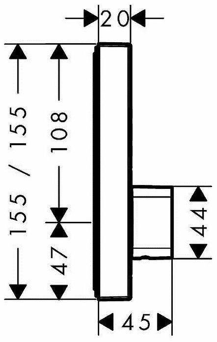 Смеситель для душа Hansgrohe ShowerSelect 15768000 с термостатом Хром