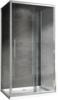 Душевой уголок Abber Schwarzer Diamant 170x75 AG30170H-S75-S75 профиль Хром стекло прозрачное