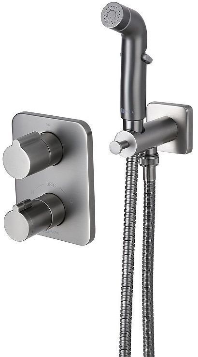 Гигиенический душ со смесителем Lemark Bronx LM3740GM c термостатом цвет Графит Гигиенический душ со смесителем Lemark Bronx LM3740GM c термостатом цвет Графит