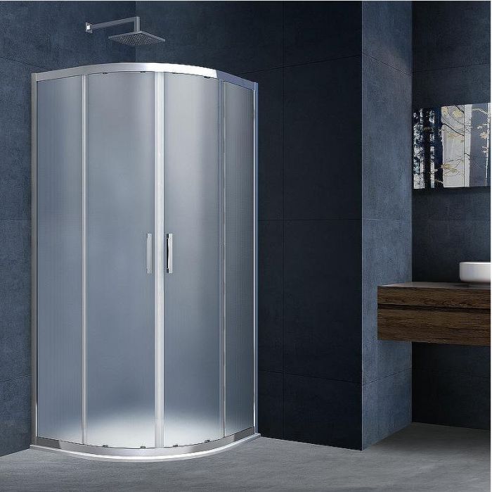 Душевой уголок Vincea Alpha 80x80 VSQ-3AL800MT профиль Хром стекло текстурное