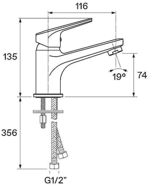 Смеситель для раковины Santek Кант WH5A02002C001 Хром Смеситель для раковины Santek Кант WH5A02002C001 Хром